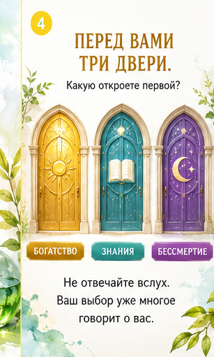 Перед вами три двери