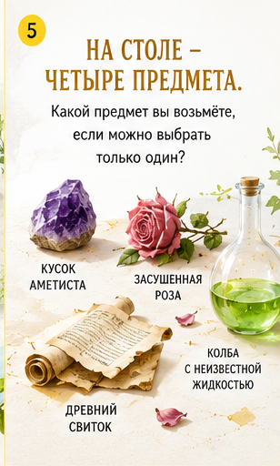 На столе четыре предмета