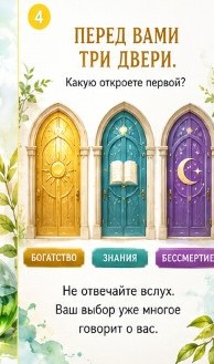 Три двери — богатство, знание, бессмертие
